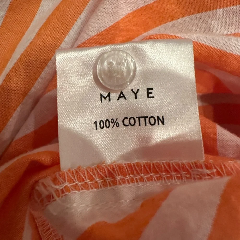 MAYE 100% Cotton Striped Button Down Shirt Business Casual Sz XL - Picture 11 of 12